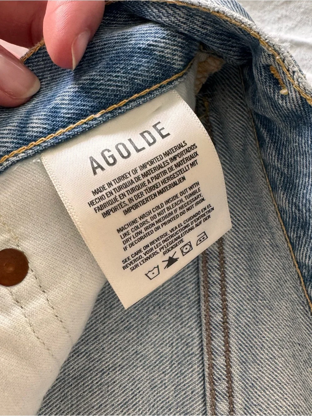 Agolde Parker Distressed Denim Shorts